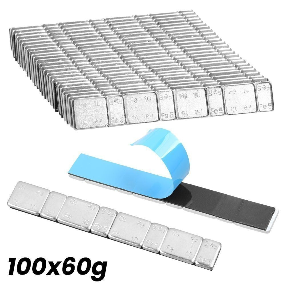 100 x Adhesive Lead Free 60G Strips Stick On Wheel Balance Weights Top Quality