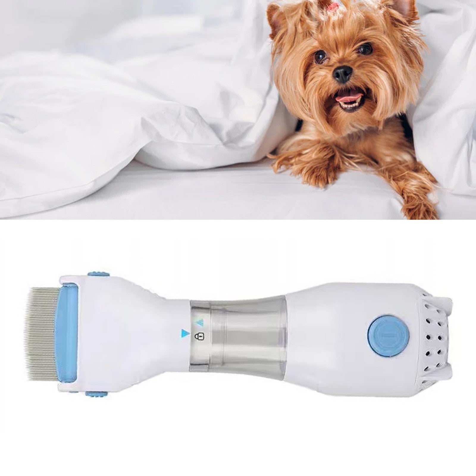 Electric Lice Removal Device Stainless Steel Electric Head Lice Comb For Hair Bl