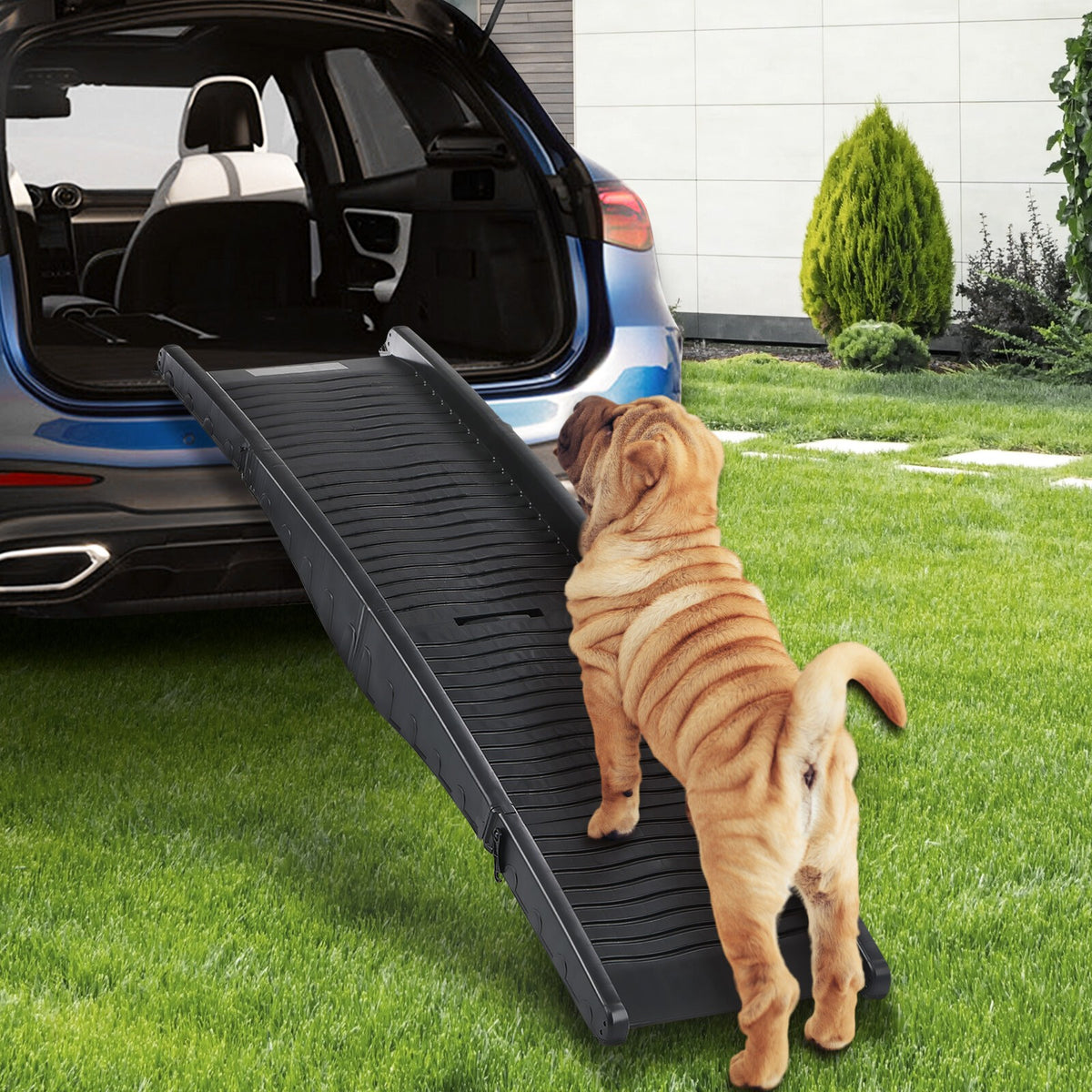 Dog Car Ramp Pet Dog Car Access Ramp Foldable Car Entry Ramp Plastic Portable