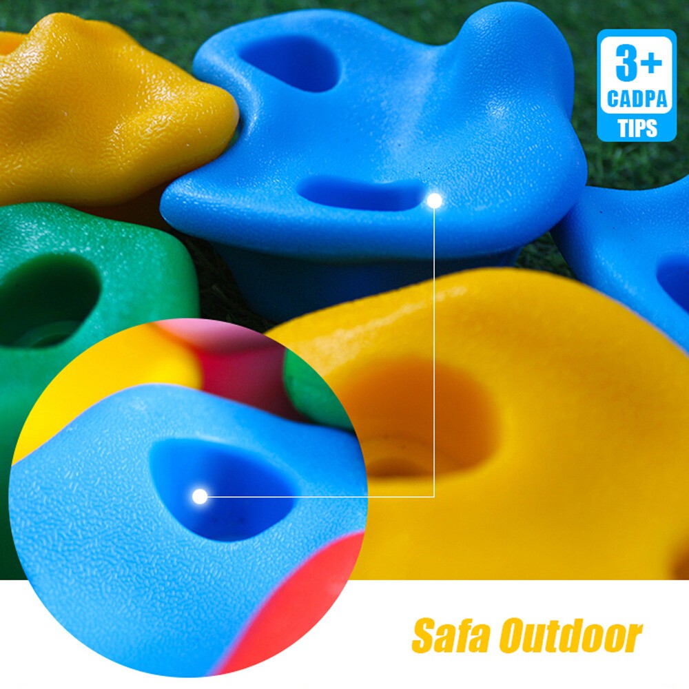 10/20x Kids Climbing Holds Stones Rock Wall Climbing Grab Grip With Fixing Bolt