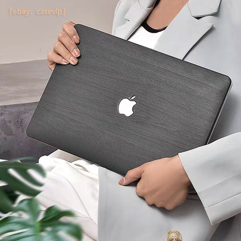 2in1 Wood Leather Shell For Macbook 2026 M5 Air 13 15 Pro 14 16 12 inch Case