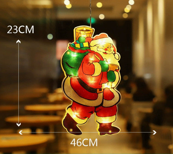 Santa / Snowman 20 LED Christmas Window Silhouette Lights Decoration Indoor Xmas
