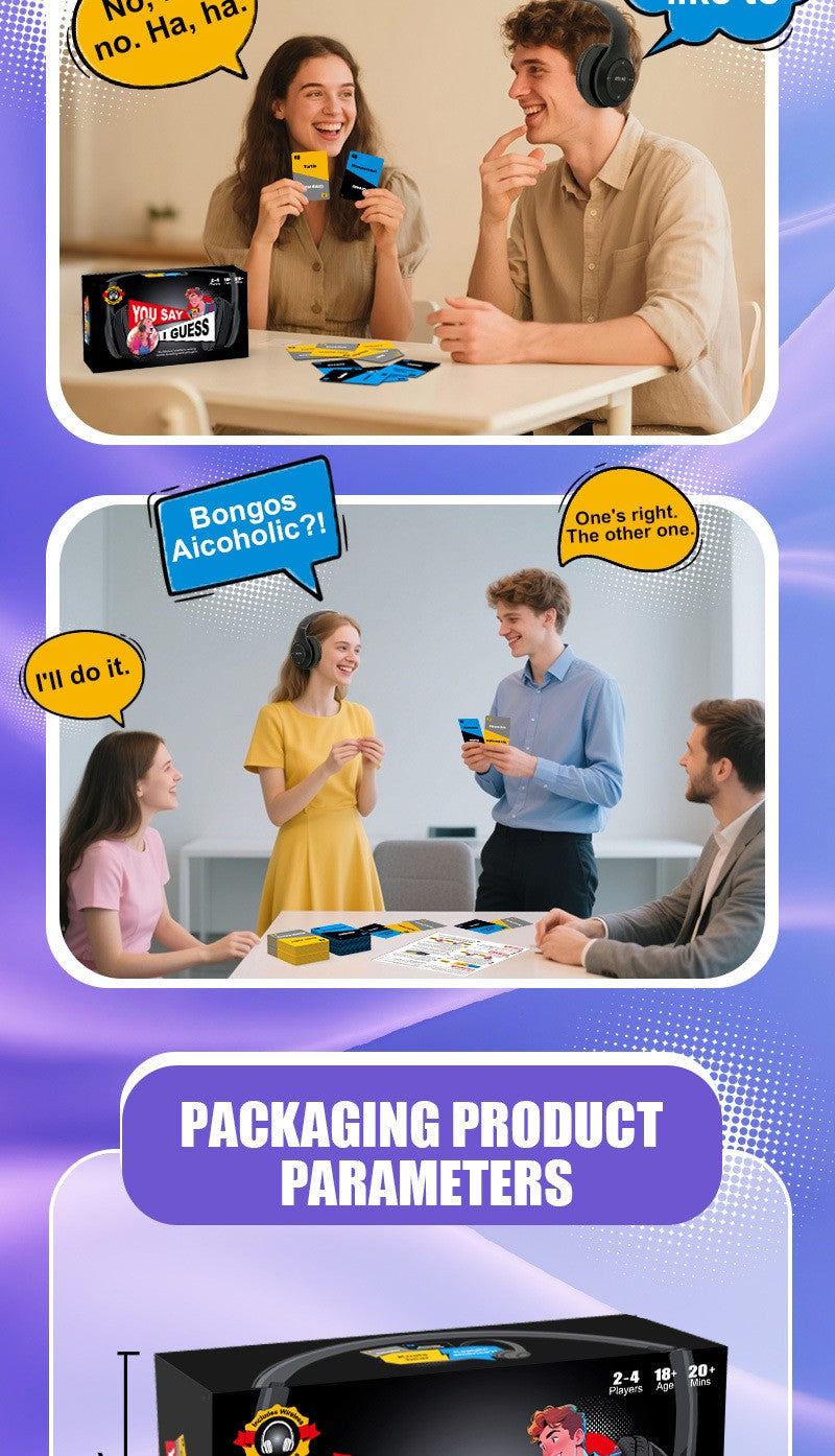 YOU SAY I GUESS-The hilarious headphone-wearingtemibie lip-reading pary game