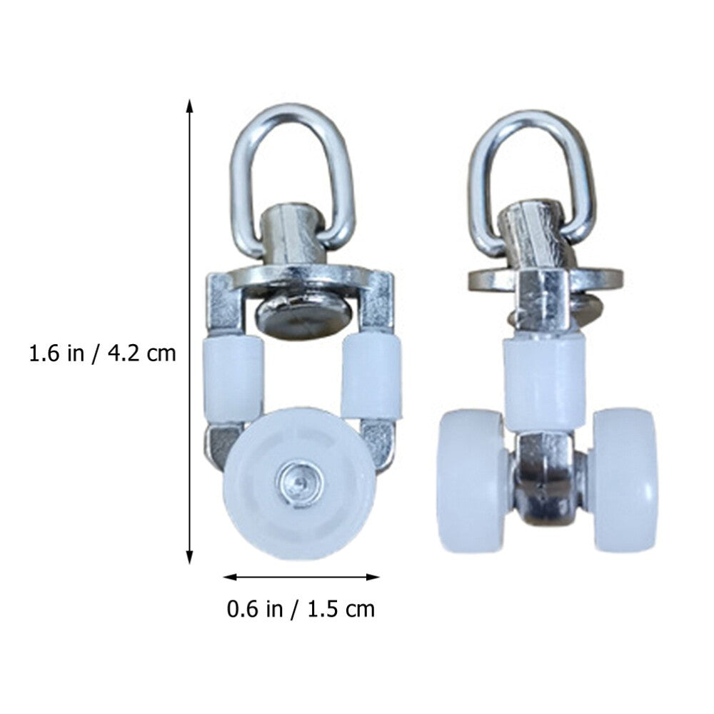 8pcs Heavy Duty Curtain Track Hooks Pulley Runners Gliders for Pergola Canopy
