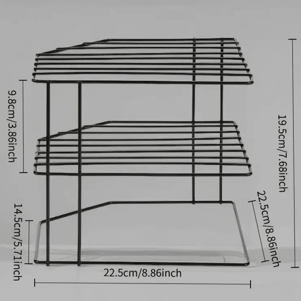 Multifunction 3 Tier Corner Plate Kitchen Cupboard Organiser Tidy Storage Rack