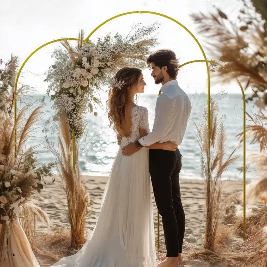 Large Wedding Arch Door Backdrop Stand Flower Display Frame Backdrop Metal Rack