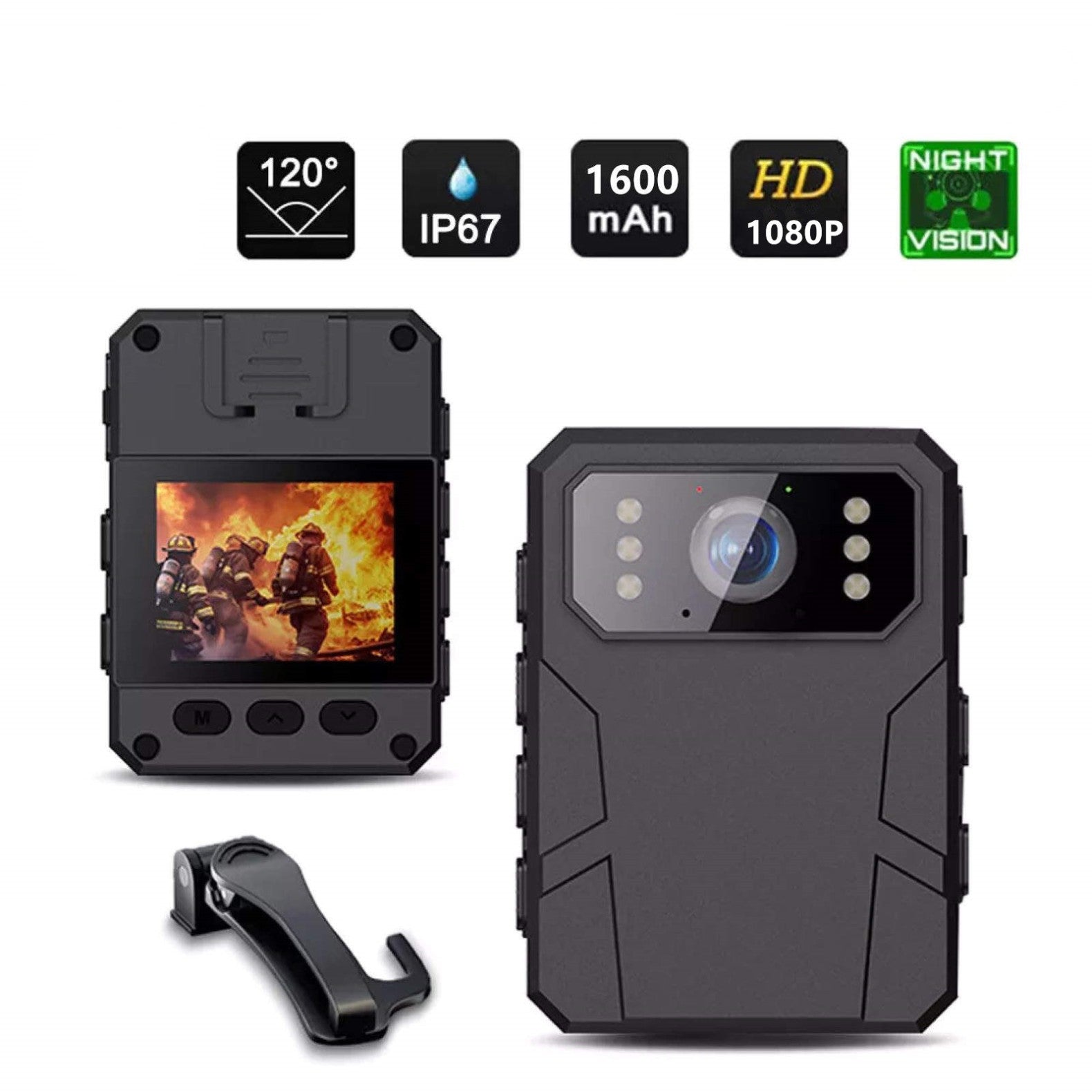 1080P HD Law Enforcement Cam Body Camera Recorder With Audio Night Vision Record