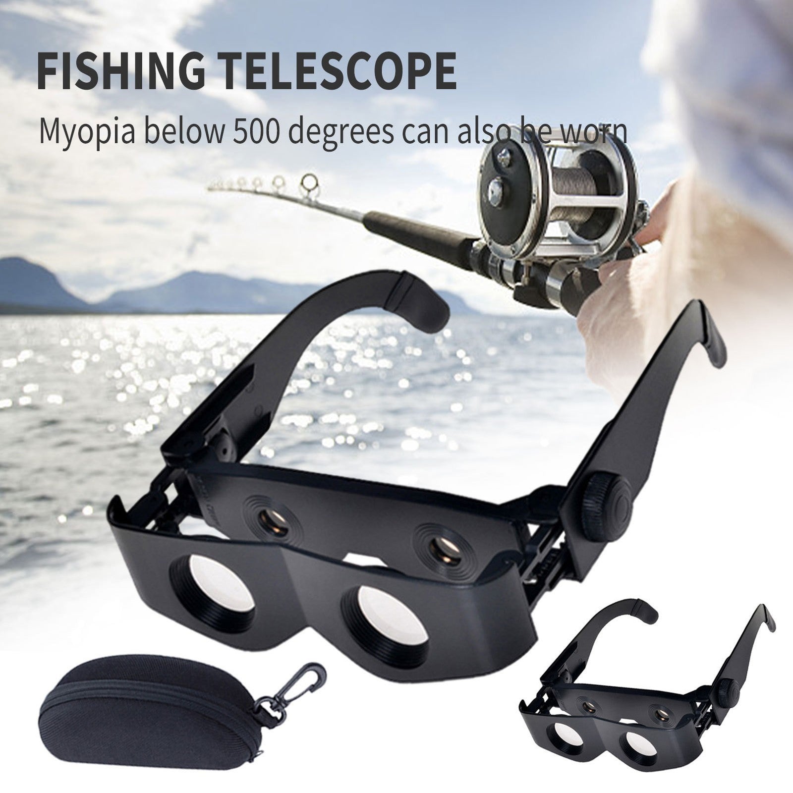 Portable Glasses Telescope Magnifier Binoculars For Fishing/Hiking Binoculars