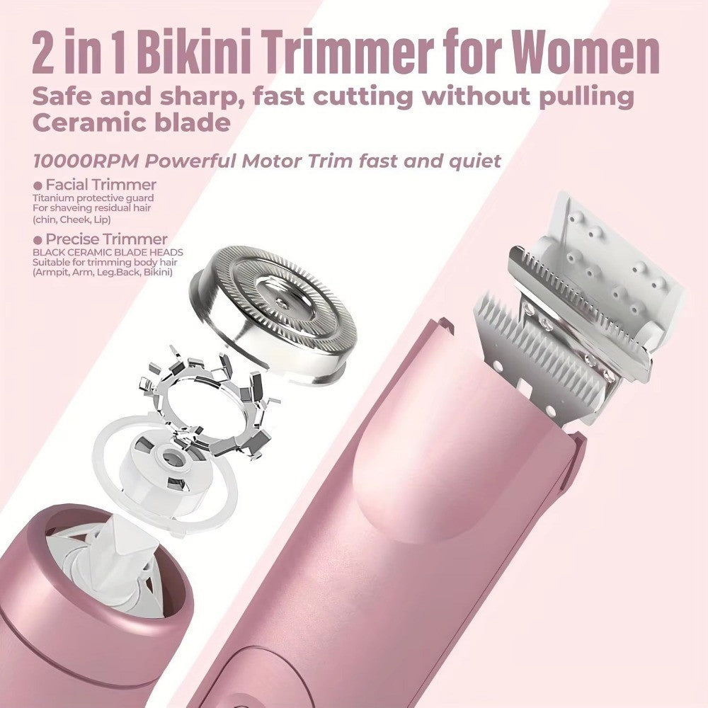 Waterproof Electric Shaver Dual Head Shaving Tool  Men Women