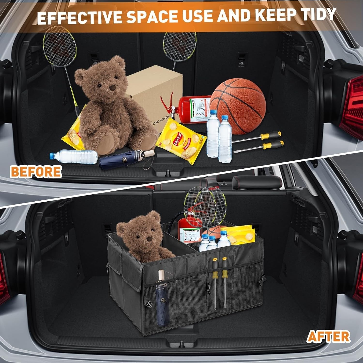 Foldable Car Boot Organiser Heavy Duty Storage Box Portable Vehicle Tidy