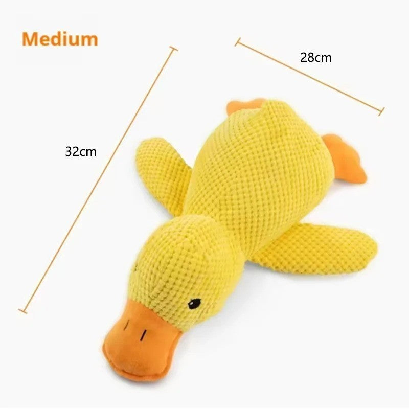 Pet Dog Chew Toys Calming Duck Indestructible Dog Engaging Squeaky Sound Toys