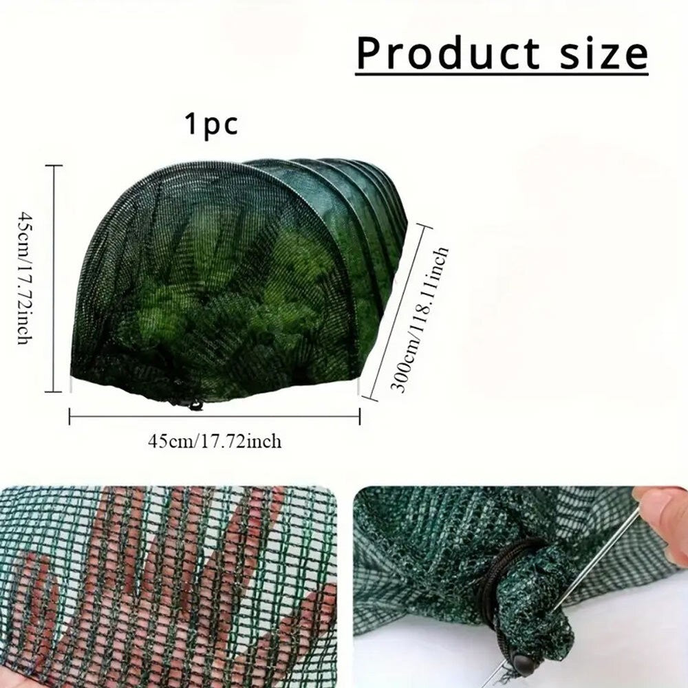 Garden Tunnel Shade Net Cover Portable Cloche Hoops for Balcony Yard Outside UK