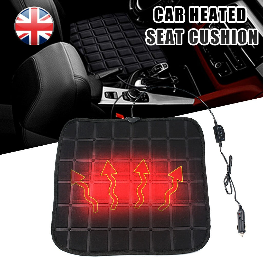 12V Car Seat Pad Cushion Cover Electric Heating Heater Warm Heated Mat Universal