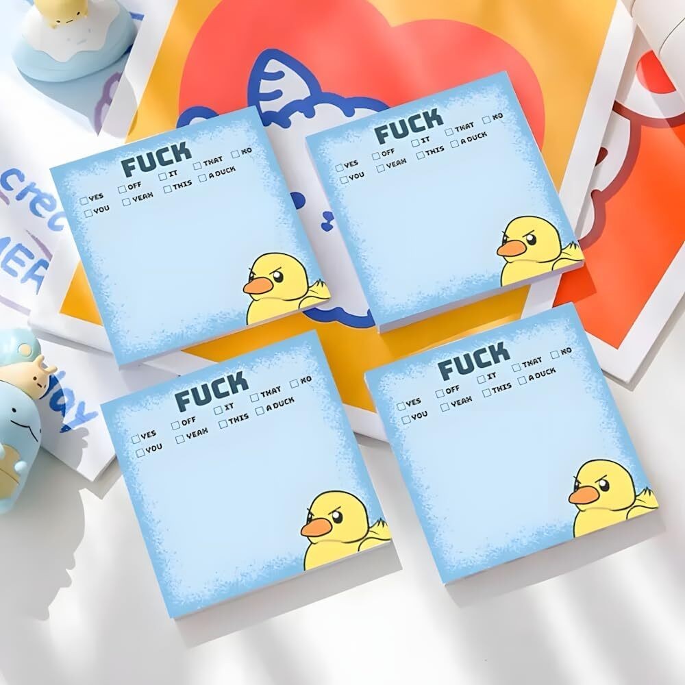 Funny Sassy Duck Sticky Notes, Hilarious Sticky Notes, Funny Memo Pads Sticky