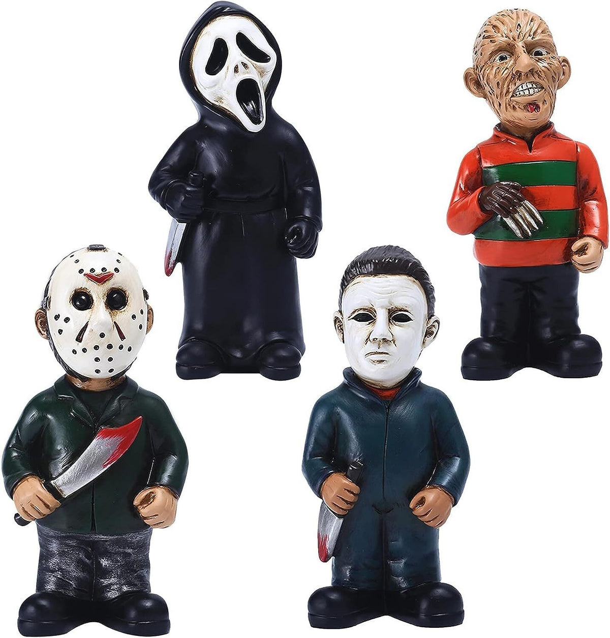 Horror Movie Garden Gnomes Nightmares Michael Myers Jason Statues Gift UK