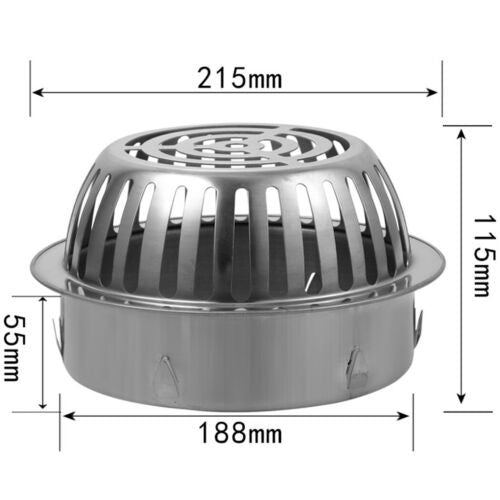 STAINLESS STEEL GUTTER DOWN PIPE OUTLET BALLOON LEAF GUARD TRAP FILTE
