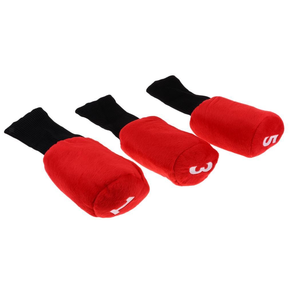 3 Pack Sport Golf Club Headgear Driver Wood Headcover Set Suitable for