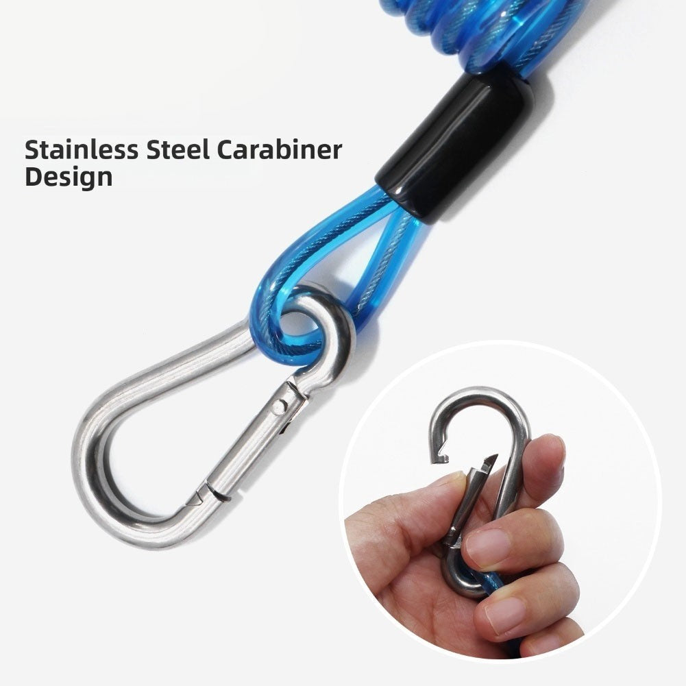 Paddle Board Connecting Safety Rope Elastic Coiled Bungee for Surfboard