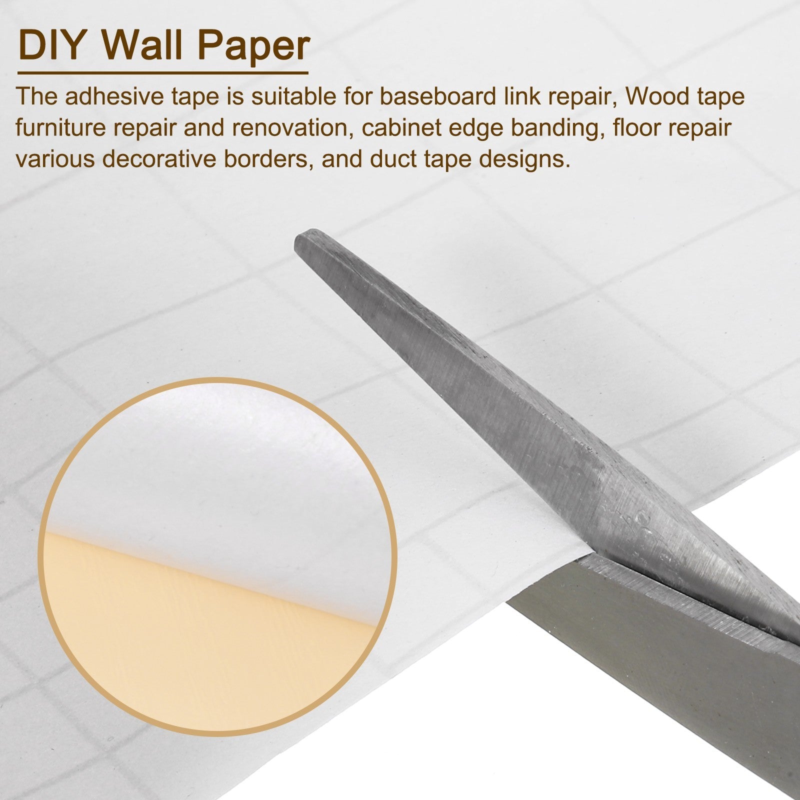 Wood Grain Tape 4" x 33Ft Self Adhesive Wood Grain Repair Patch Rose Wood
