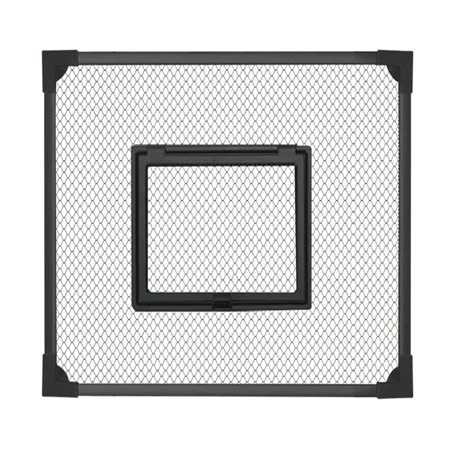 Fish Tank Lid Self Assembly Anti Jump Net Cover Magnetic Black Aquarium Hood
