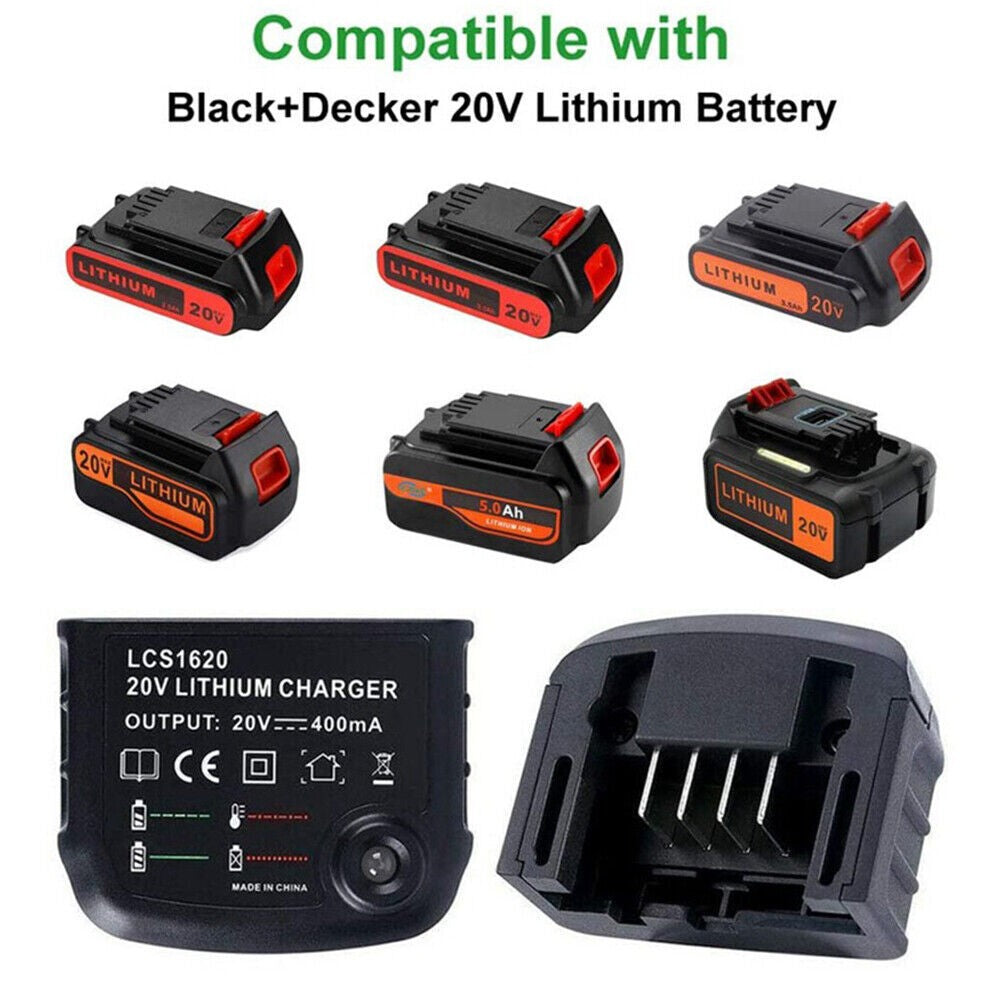 2pcs  Charger Lithium-Ion Replacement for Black & Decker LBXR20 14.4V 18V 20V