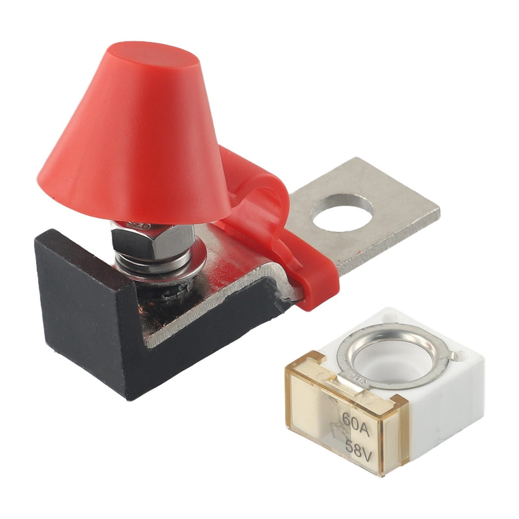 60 AMP MRBF Fuse Holder Battery Terminal High Quality-8MM-Includes-Amp-Fuse
