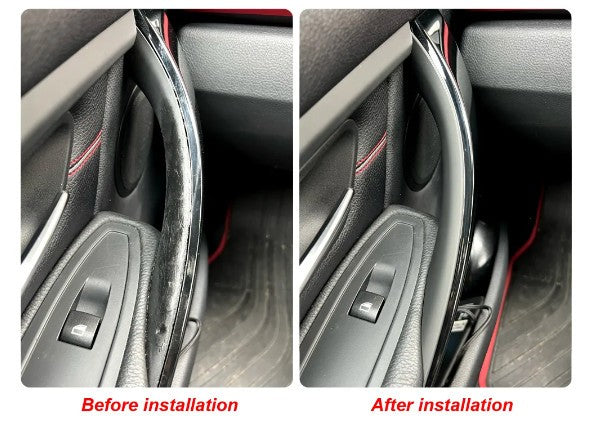 2X Inner Door Handle Trim Panel Pull Black Cover For BMW 3 4 Series F30 F31 F32