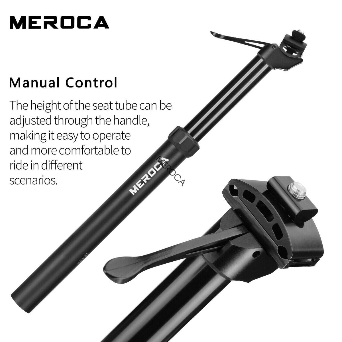 MEROCA MTB Dropper Seatpost Mountain Bike Hydraulic Post Underseat Control 125mm
