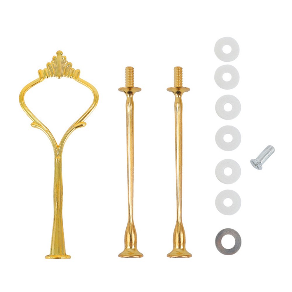10X 3 Tiers Cake Plate Cupcake Stand Rack Fittings Handle Rod Wedding Party