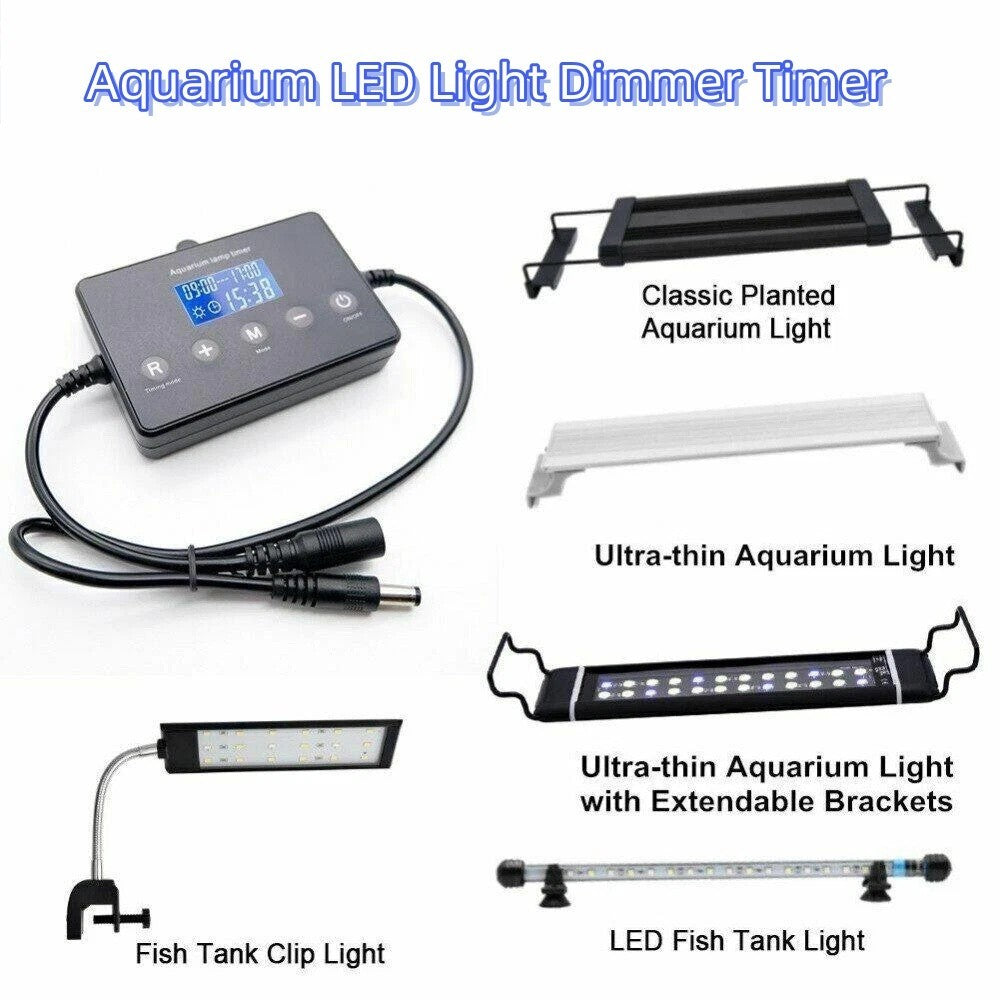 Aquarium LED Light Dimmer Timer Controller Fish Tank Sunrise Sunset Modulator