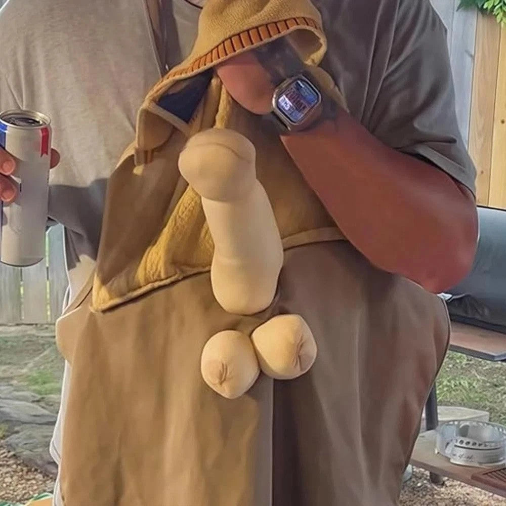 Chef's Prank Apron, Creative Head Prank Apron with Hidden Surprise Gag Gift