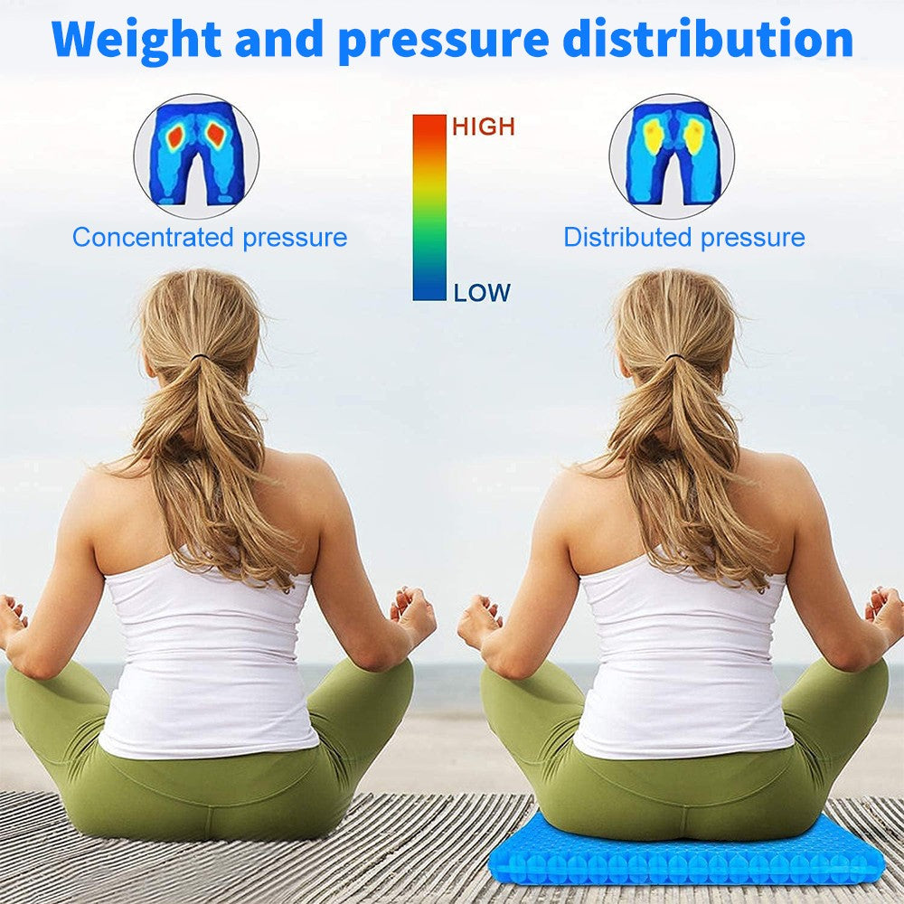 Honeycomb Breathable Gel Seat Cushion Cooling Double Thick Egg Sitting Mat