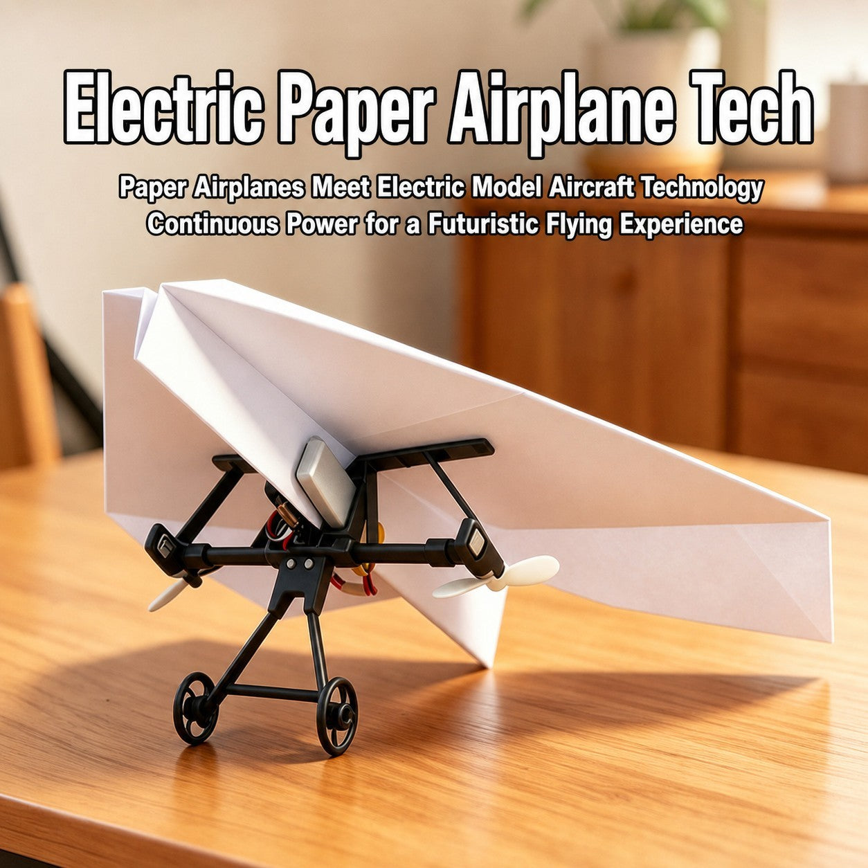 DIY Remote Control Paper Plane Power Kit 4-Channel RC Aircraft Building Parts