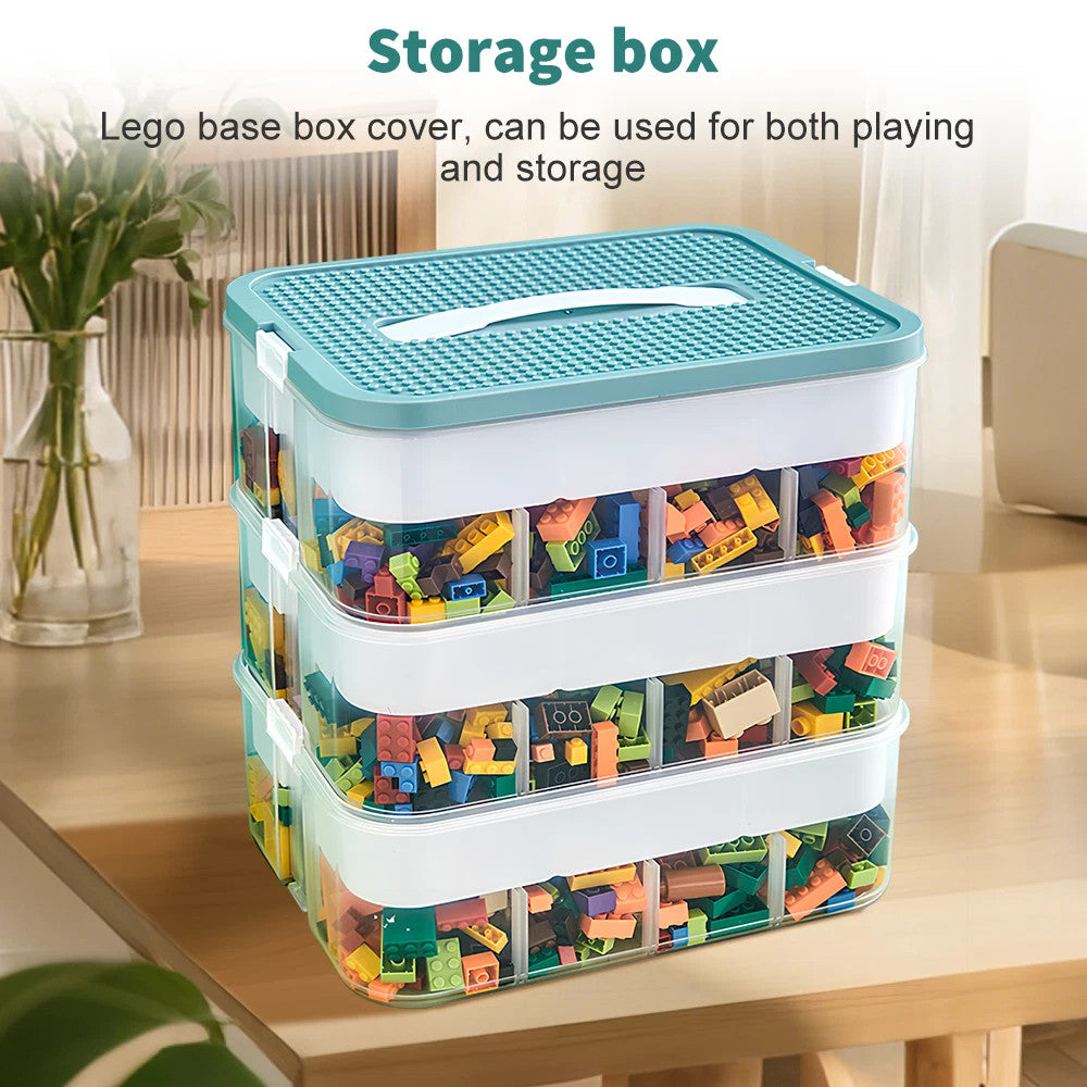 Plastic Storage Organizer for Lego Box Kids Child Toy Stackable Containers