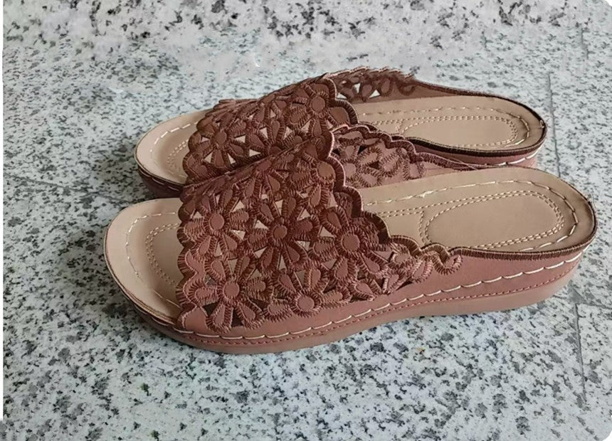 Breathable Orthopedic Open-Toe Slippers for Women, With Soft Cushioning