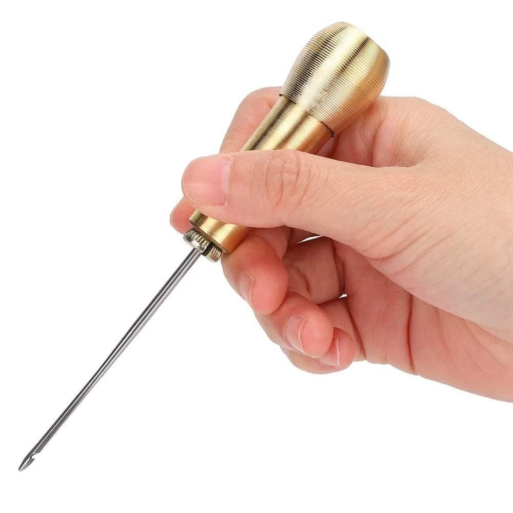 13pcs Leather Sewing Kit Leather Tapered Needles Nylon Thread Straight Hook