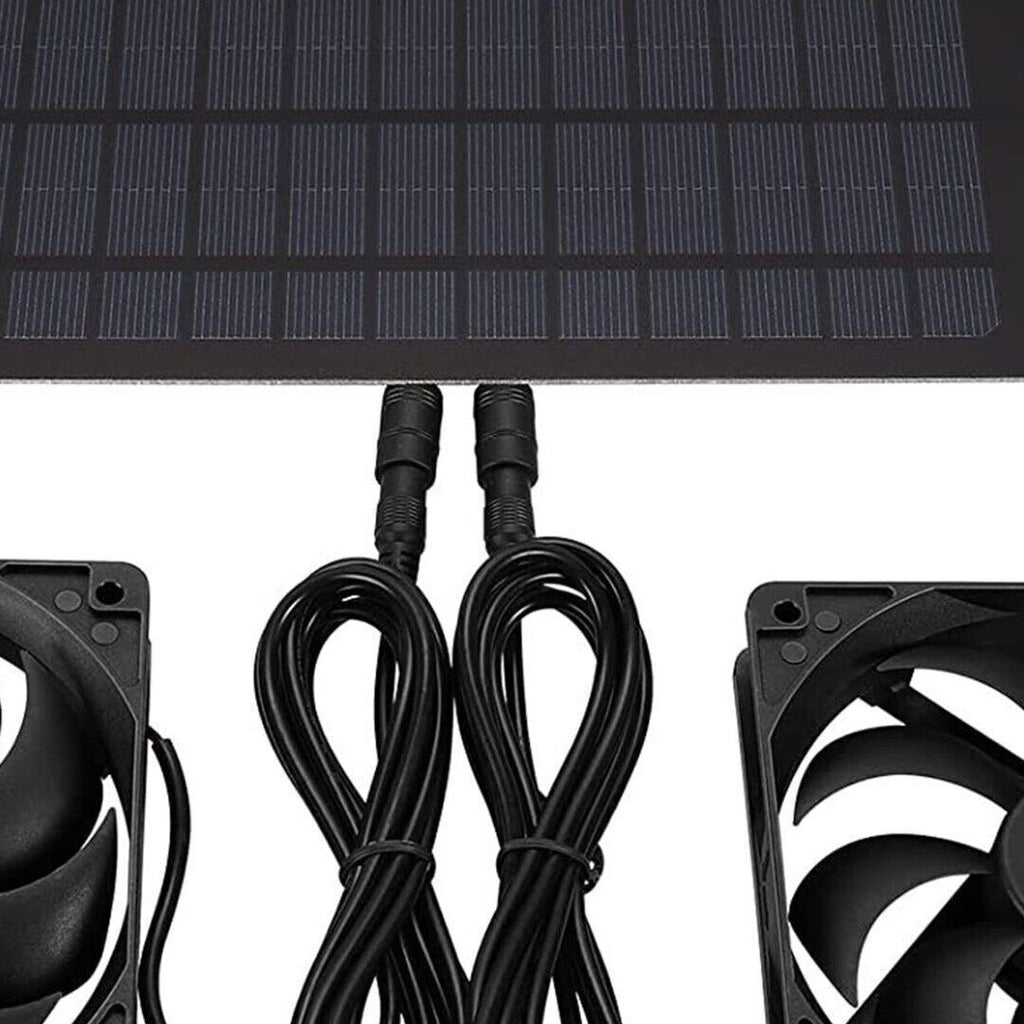 Ventilation Fans 12V 10W Solar Powered Panel Fan for Greenhouse Camping Sheds UK