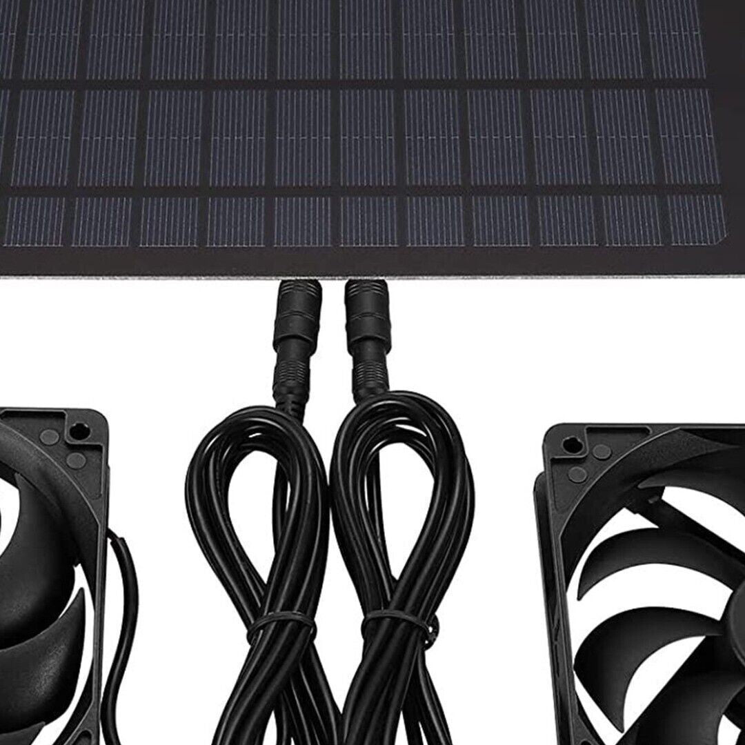 Ventilation Fans 12V 10W Solar Powered Panel Fan for Greenhouse Camping Sheds UK
