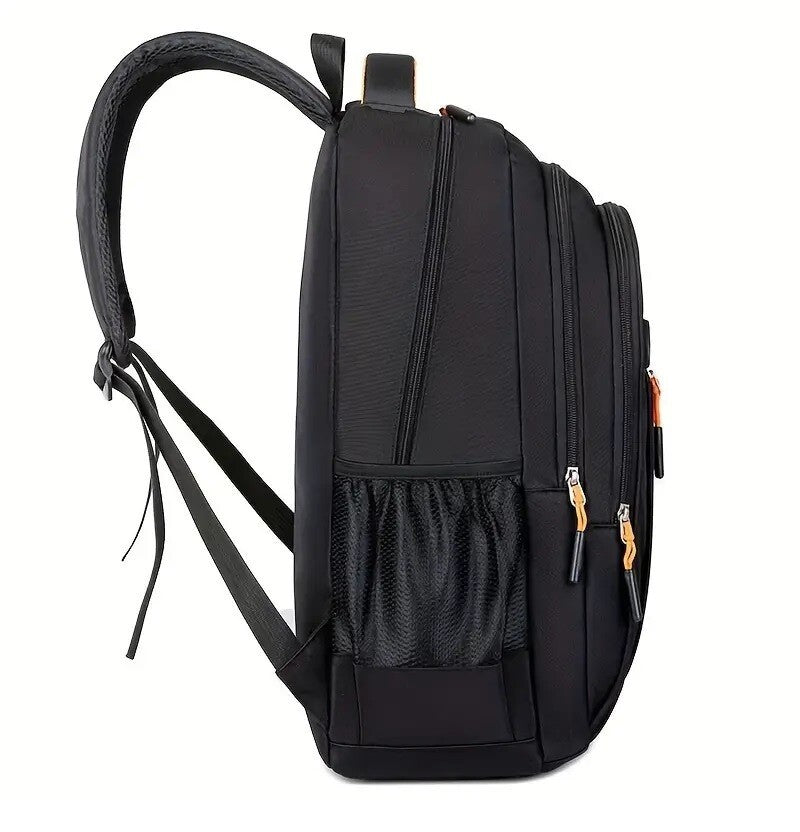 Black Backpack Rucksack Large Upgraded Mens Womens Bag Travel Work School Sports