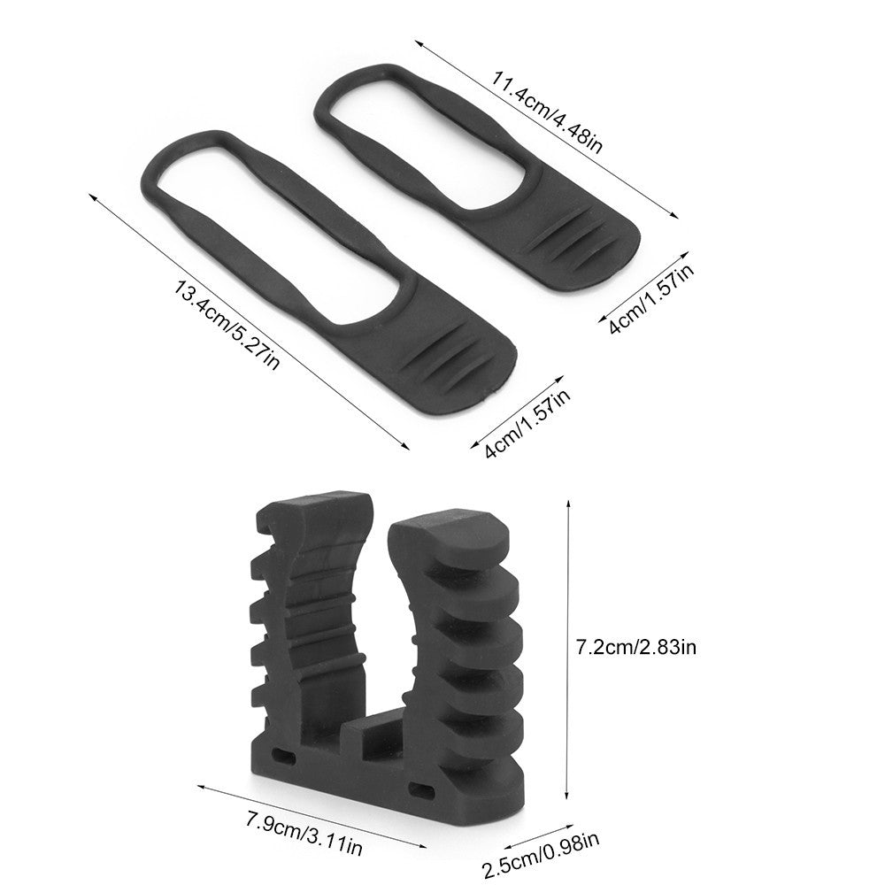 4Pcs 16mm-57mm Car Rubber Clamps Shovel Axe Holder Quick-Release Mount Brackets