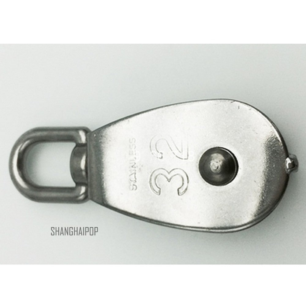 1 X Stainless Steel Pulley Rope Pully Lifting Wheel Single Swivel Block M20 20mm