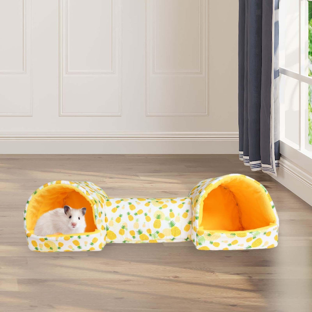 Hamster Hideout Guinea Pig Tunnel and Bed Bedding Habitat Small Animal House