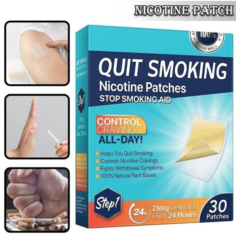 Nicotine Patches Stop Smoking Aid Steps 1 Through 3 to Quit Smoking Patches New