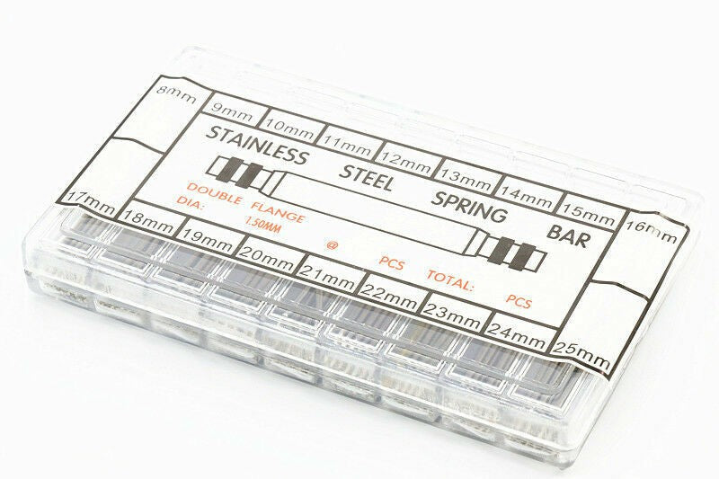 360PCS Watch Band Strap Spring Bars Stainless Steel Link Pins Repair Tool 8-25mm