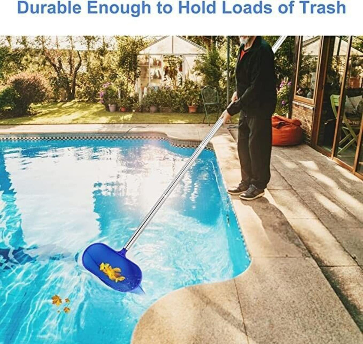 Multifunctional Pool Cleaning Kit - Net Skimmer & 173cm Connectable Brush