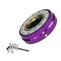 PURPLE QUICK RELEASE SNAP OFF STEERING WHEEL BOSS KIT HUB ADAPTER AFTERMARKET