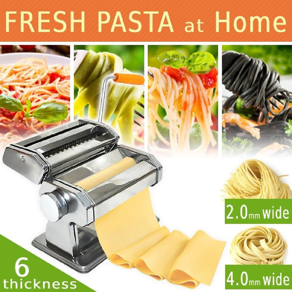 5 IN 1 STAINLESS STEEL PASTA LASAGNE SPAGHETTI TAGLIATELLE RAVIOLI MAKER MACHINE