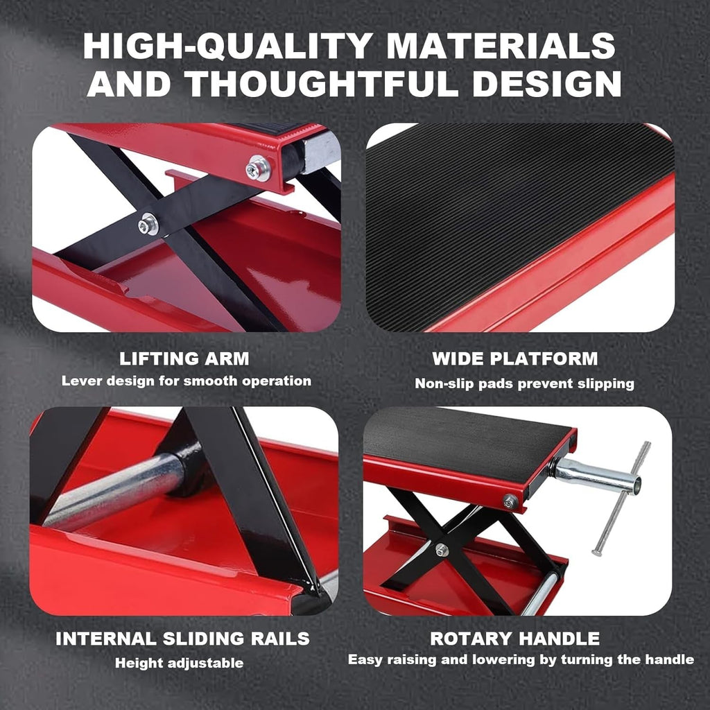 Motorcycle Scissor Jack Lift 500KG Motorbike Motorcycle Table Height Adjustable