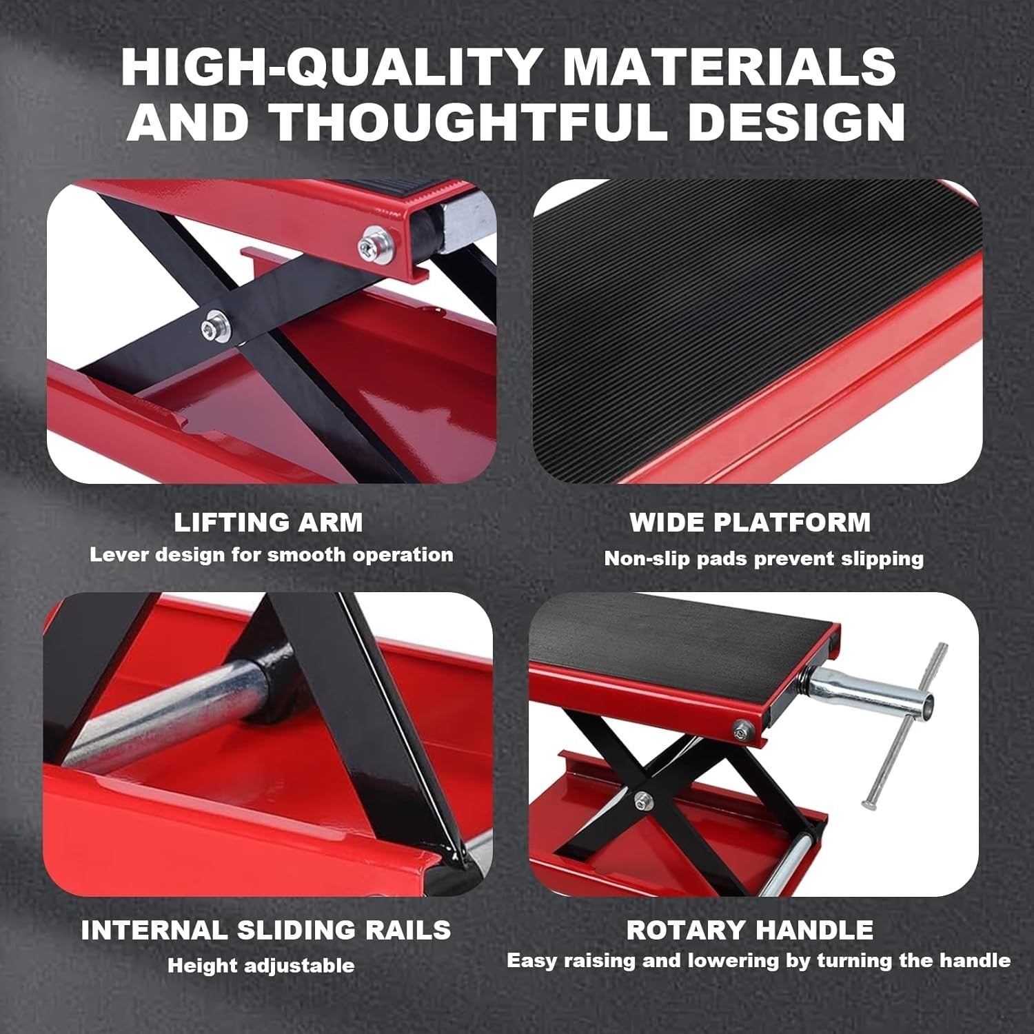 Motorcycle Scissor Jack Lift 500KG Motorbike Motorcycle Table Height Adjustable