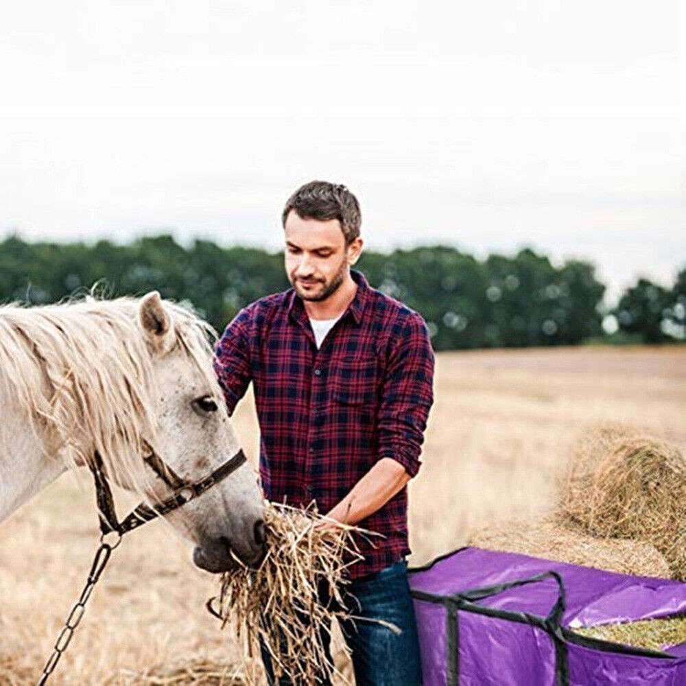 Hay Straw Bale Bag Horse Feeder Riding Gear Bag Carry Storage Waterproof ·